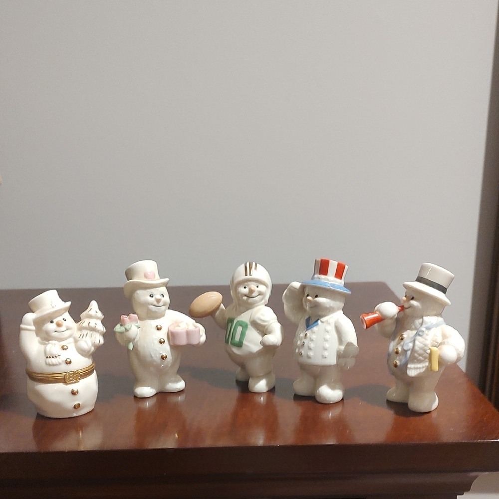 Set of Snowman Figurines